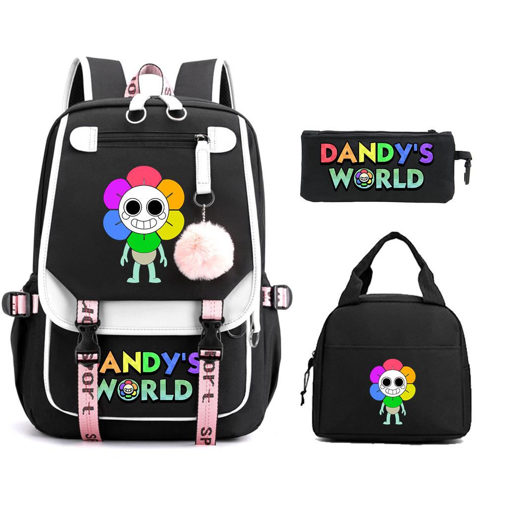 Dandy's World Print Fashion Backpack Set Cross-border Trend Campus Male and Female Versatile Student Bag