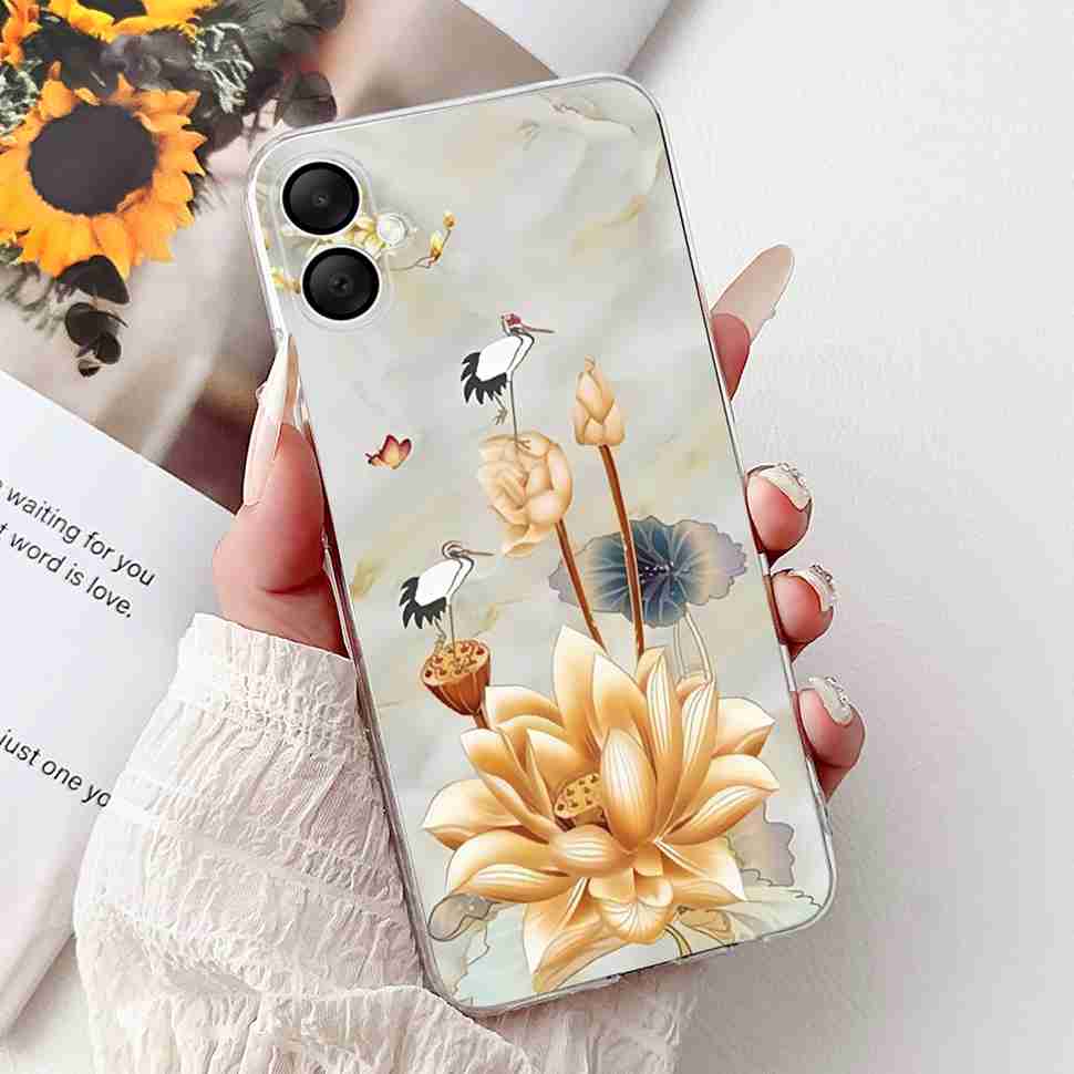 For Samsung Galaxy A06 Case A065F A065M Fashion Girls Flowers Soft Silicone Back Cover For Samsung A06 A05 SamsungA05 Case