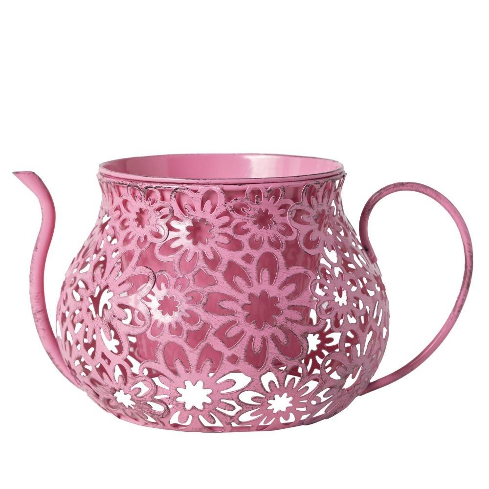Floral Cutout Flower Pot Retro Decorative Flowerpot Ornaments Vintage Flowerpot Garden