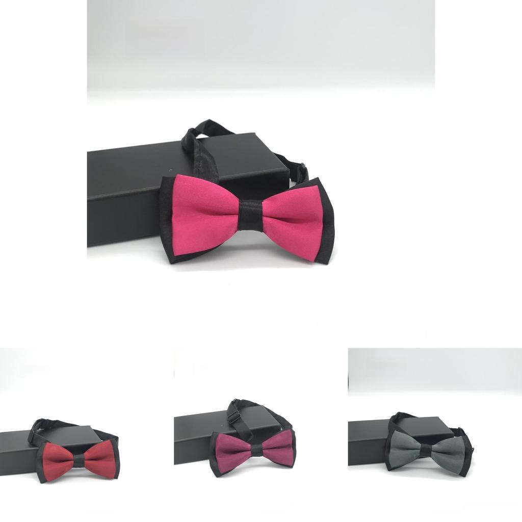 Childrens Double Layer Bicolor Bow Tie With Classic Style For Kids Formal Events