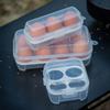 3/4/8 Grids Portable Egg Box Outdoor Transparent Egg Organizer Box For Camping Picnic Barbecue Practical Outdoor Accessories