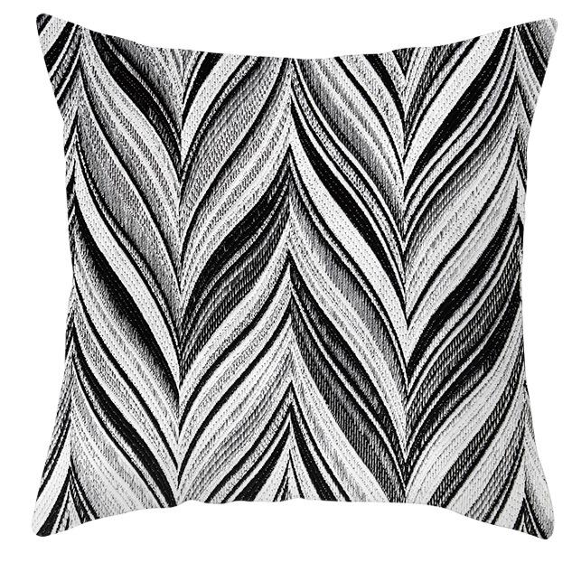 New Simple Black and White Plain Pillowcase Geometric Home Cushion Cover