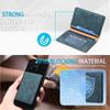EUCAGR RFID Shielded Credit Card Wallet Magnetic Phone Case 3 Card Slots Faux Leather Secure ID Credit Card Storage, Men'S Gift