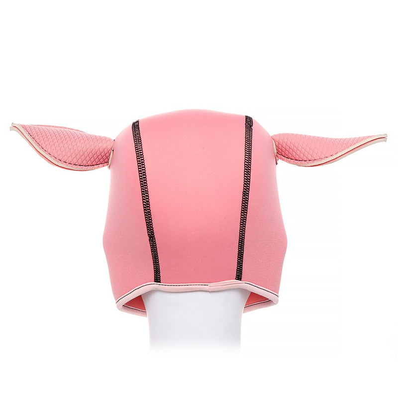 Neoprene Pink Pig Mask Hood  Fetish Costume Pet Play