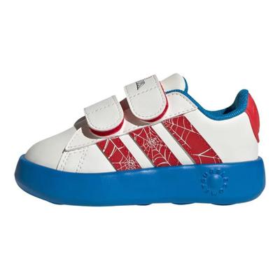 Marvel x Grand Court I Spider-Man - Zapatillas Blancas para Bebé Blanco Nube Rubí Puro Azul Brillante JQ8072