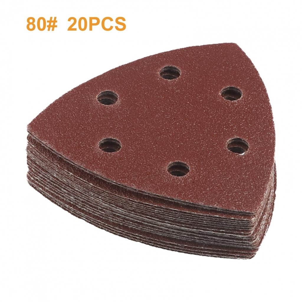 Professional Grade Abrasive Tools Pack of 20 Triangular Sanding Discs 90mm