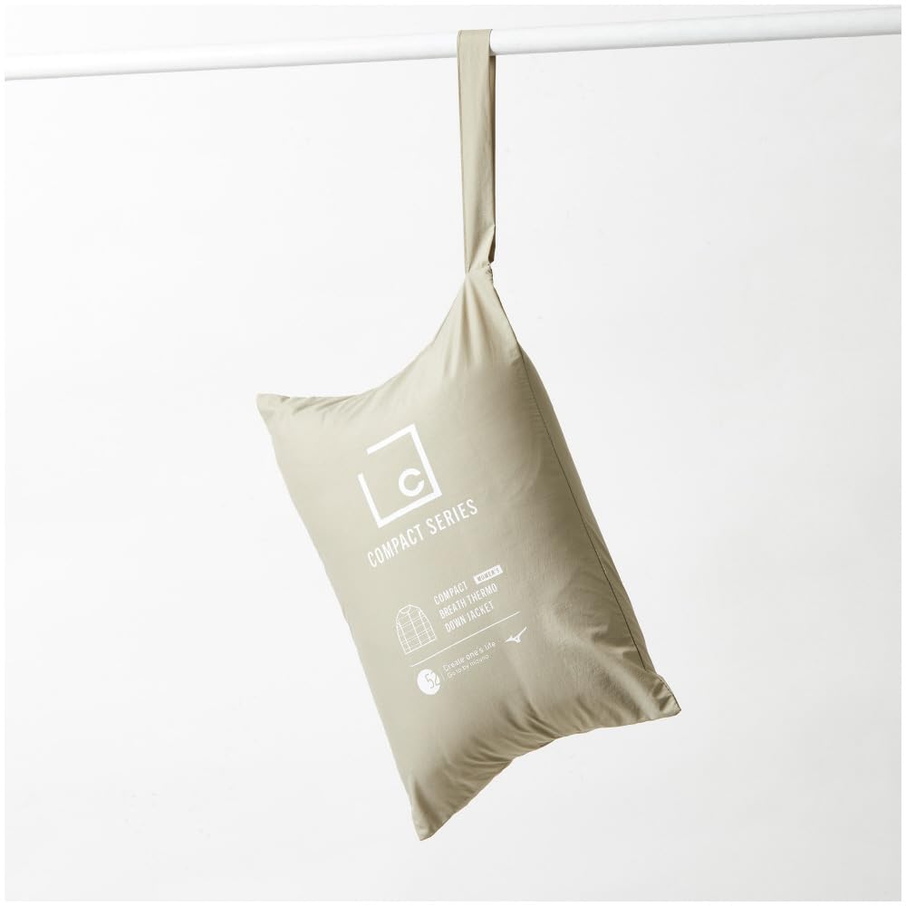 Mizuno Compact Breath Thermo Down Winter Mocha Beige Women's Jacket, Heat-Generating Material, Wear,