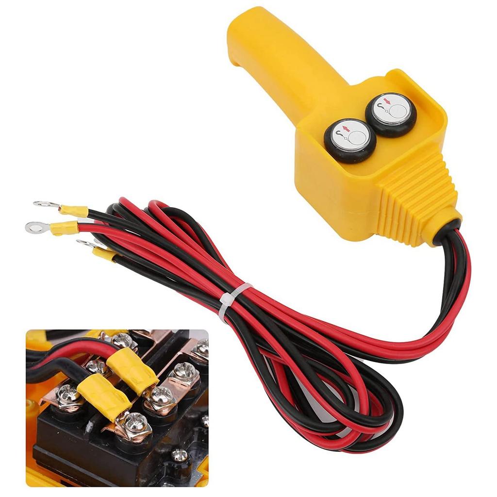 Hbaebdoo Automotive Winch Remote Control Switch, Winch Remote Control Button Kit, Wired Winch Handle Switch