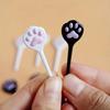 1Pc Cartoon Fruit Cat Claws Christmas For Children Cox Pick Animal Toothpick Mini Cupcake Stick Fruit Cake Dessert Bento Fork