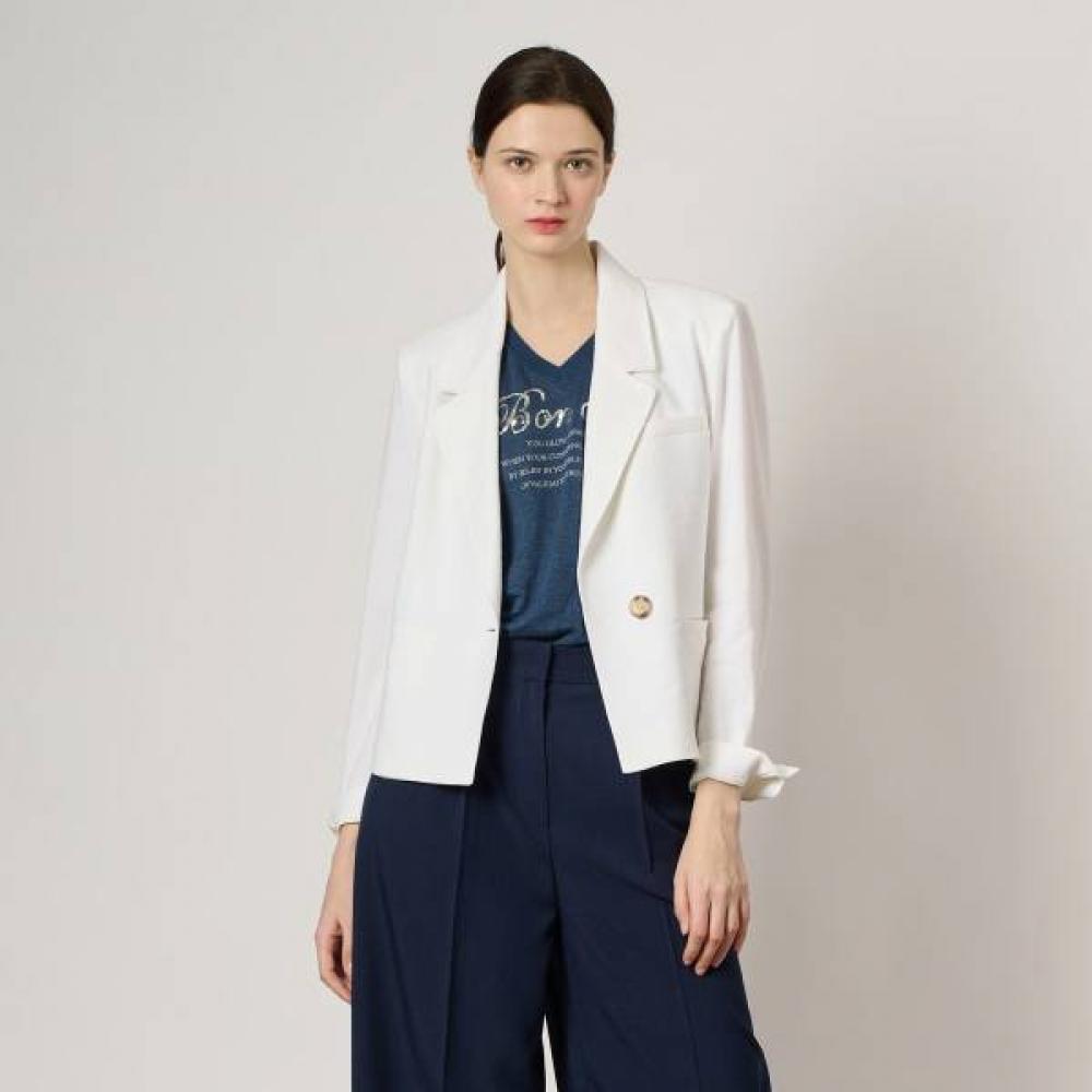 BCBG Жакет из смешанного льна B4m3j110 white (10)/55
