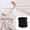 New Winter Scarf For Women Men Solid Double Layer Thick Fleece Cotton Neckerchief Ring Scarves Warm Neck Gaiter Muffler Ski Mask