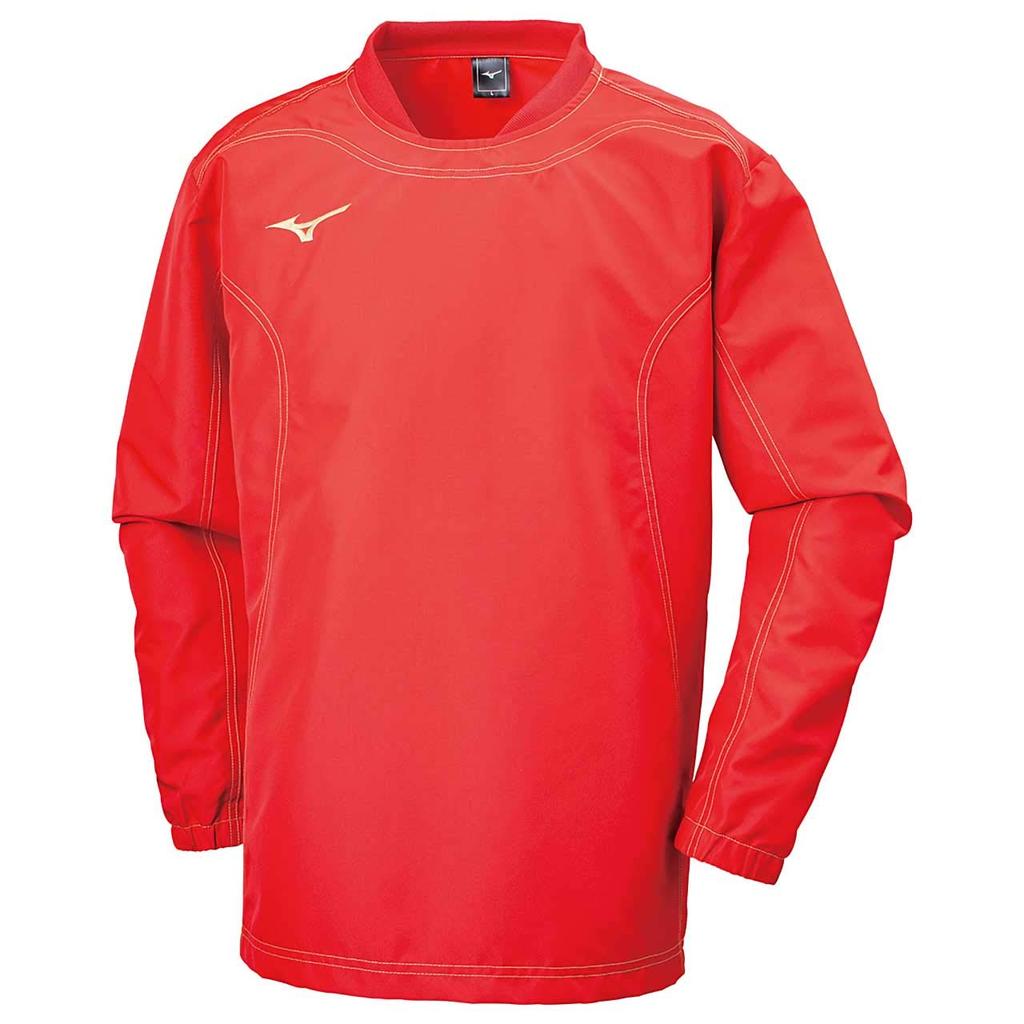 Mizuno Tough Breaker Training Chinese XL Shirt, Standard, Durable, Windproof, Wear, 32ME9182, Red,