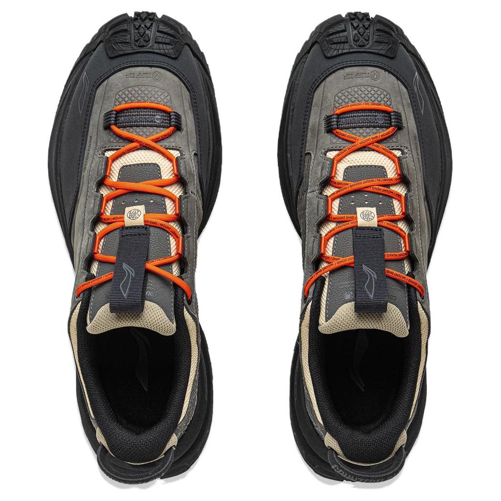 Li Ning Outdoor CF Tracing Waterproof Support Low Top Hiking Shoes Unisex Gray Black AHTV037-3