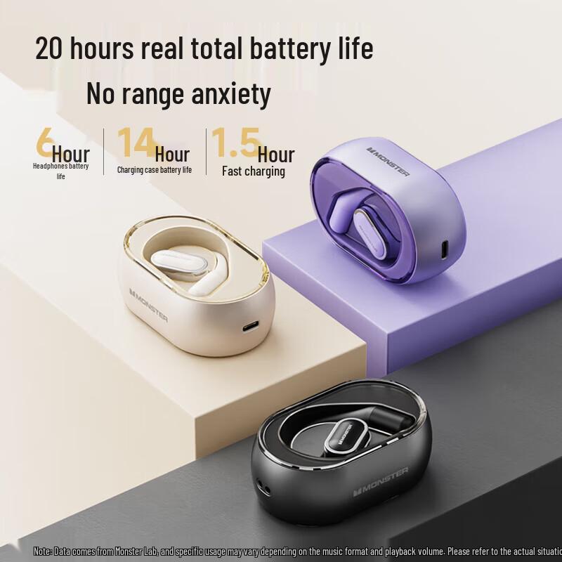 Monster Open-Ear Bone Conduction Sport Bluetooth Headphones