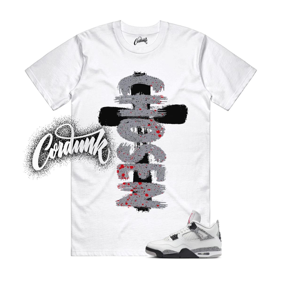

4 Cement White Summit Fire Red Tech Grey Black T Shirt Match Match CHOSEN L