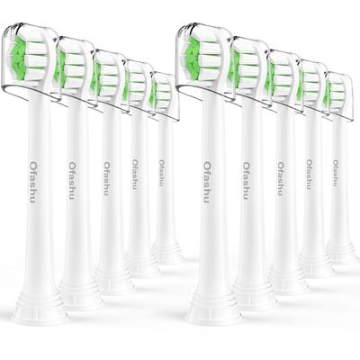 Ofashu Mini Compact Replacement Brush Heads for Philips Sonicare Electric DiamondClean Premium Mini Brush Plaque Pack of 10 Toothbrushes, Heads,