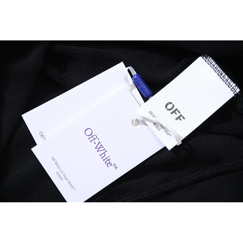 Off-White 2025 Autumn/Winter New Large Slant LOGO Letter Printed Hoodie Hoodie for Men and Women