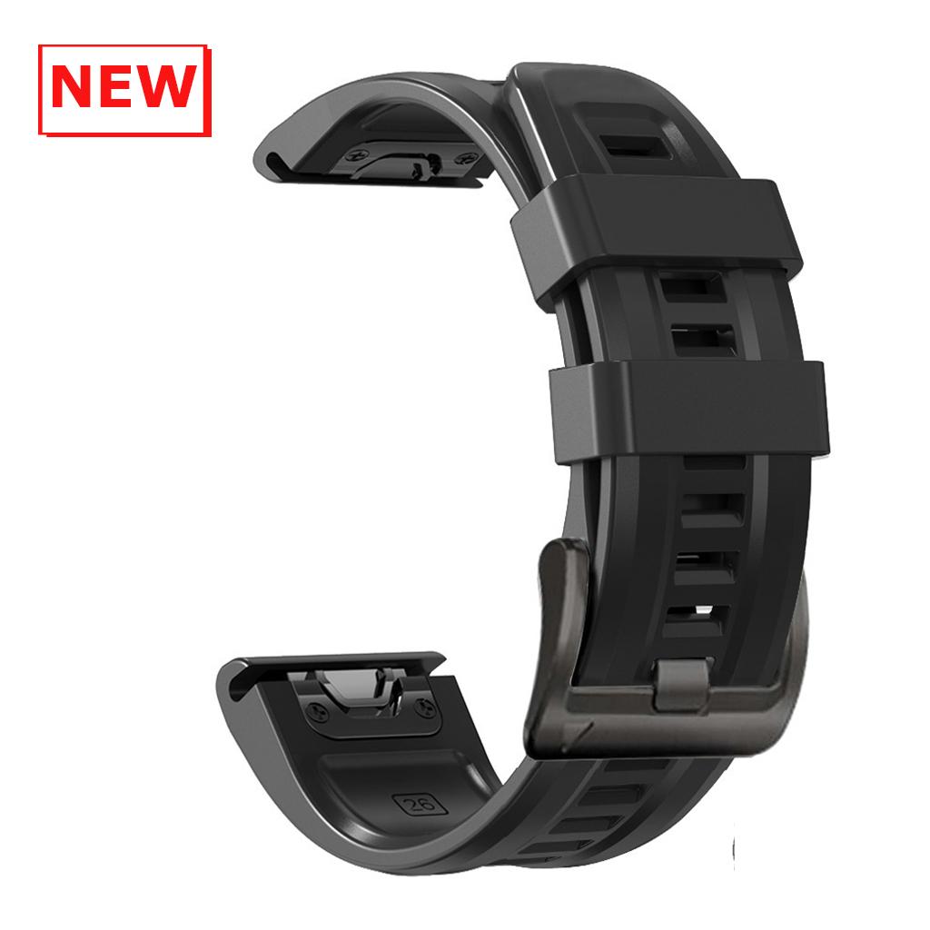 

22/26mm Silicone Band For Tactix 7 AMOLED Strap Enduro 3/Instinct 2X Solar/Fenix 8 51mm E 7X QuickFit Bracelet Watch Accessories 1PCS QuickFit 22mm