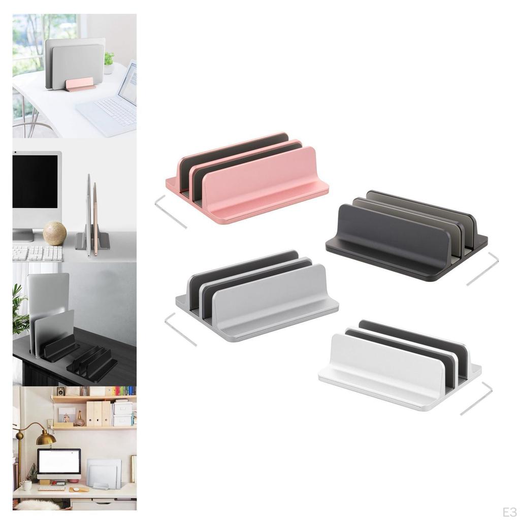 Adjustable Laptop Stand Slots for book PC Desk Holder Anti-scratch, Engineered Stability