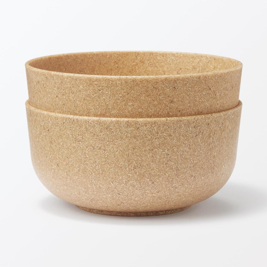 MUJI Bowls Made from Palm Set of 76014195 Microwave-Safe Offcuts, 2,