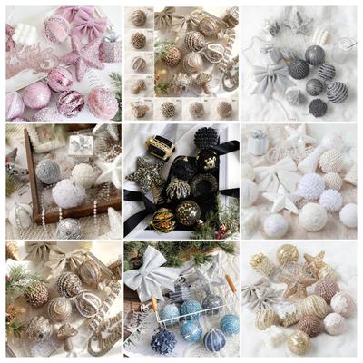 DIY Painted Foam Christmas Ornament: Snowflake & Irregular Pompon Balls