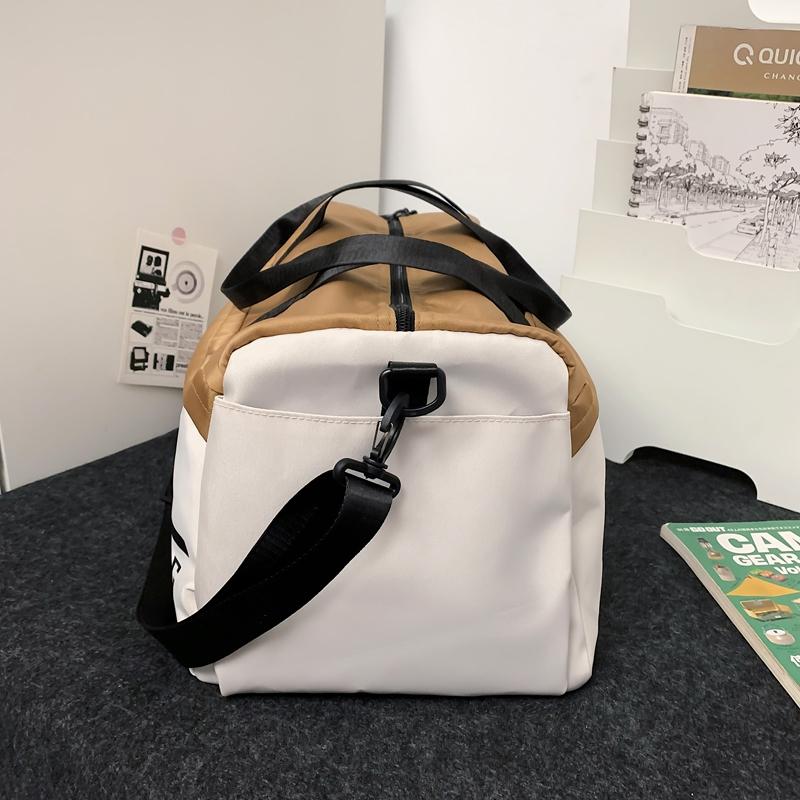 Cestovní taška na krátké vzdálenosti Velkokapacitní obchodní kabelka crossbody Fitness taška Sportovní taška se samostatnou suchou a mokrou přihrádkou Taška na jógu