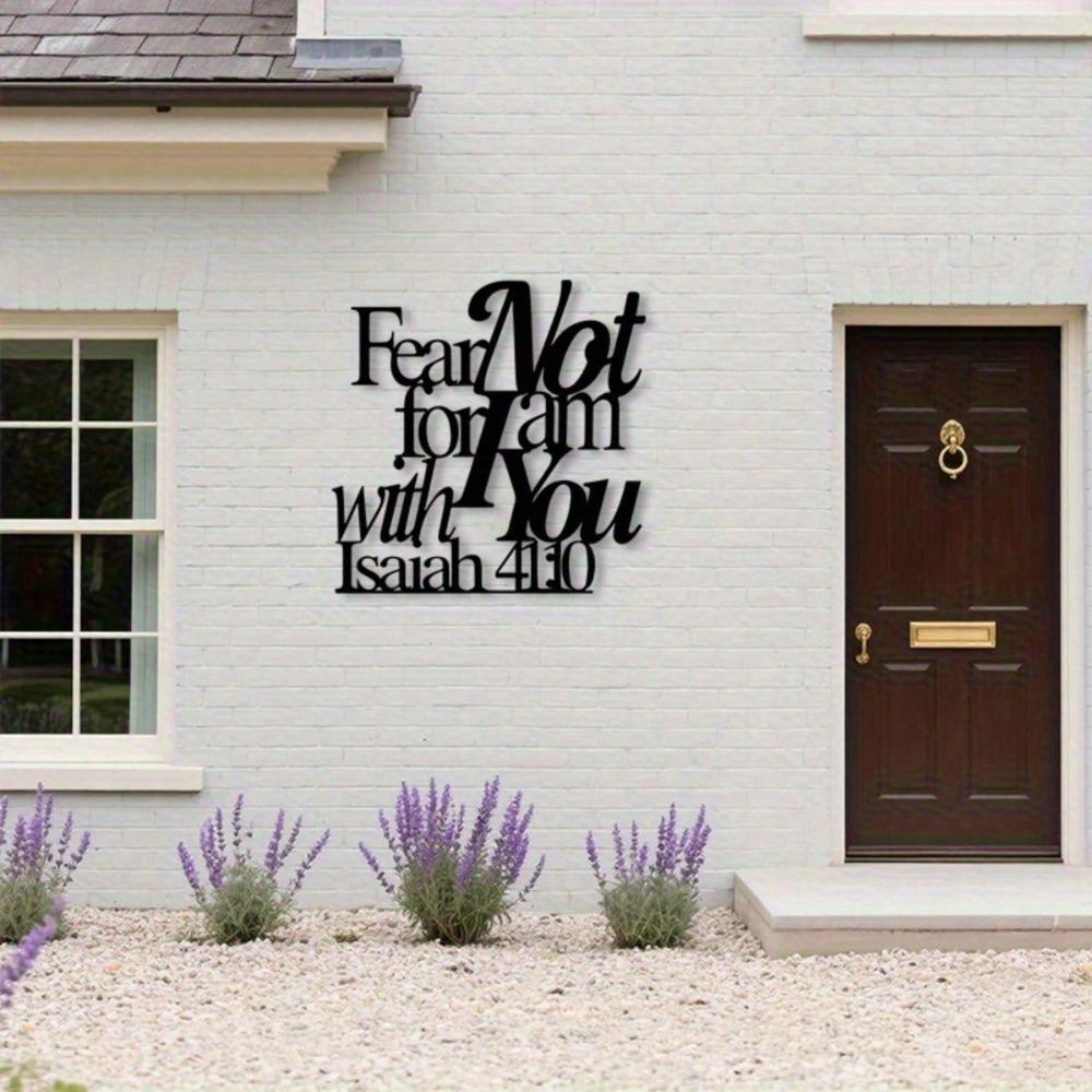 Iron Art Inspirational Wall Sculpture Durable Metal Decor for Living Room Outdoor Collection