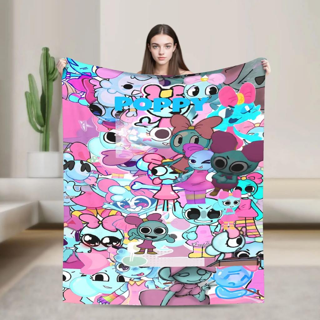 Super miękki koc Bassie Dandys World na kemping Pluszowa pościel Flanelowe narzuta na łóżko Pokrowiec na sofę