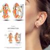 Fashion 925 Silver Luminous Shell Earrings For Women Pave CZ Heart Shape Star Moon Hoop Earrings Engagement Wedding Jewelry