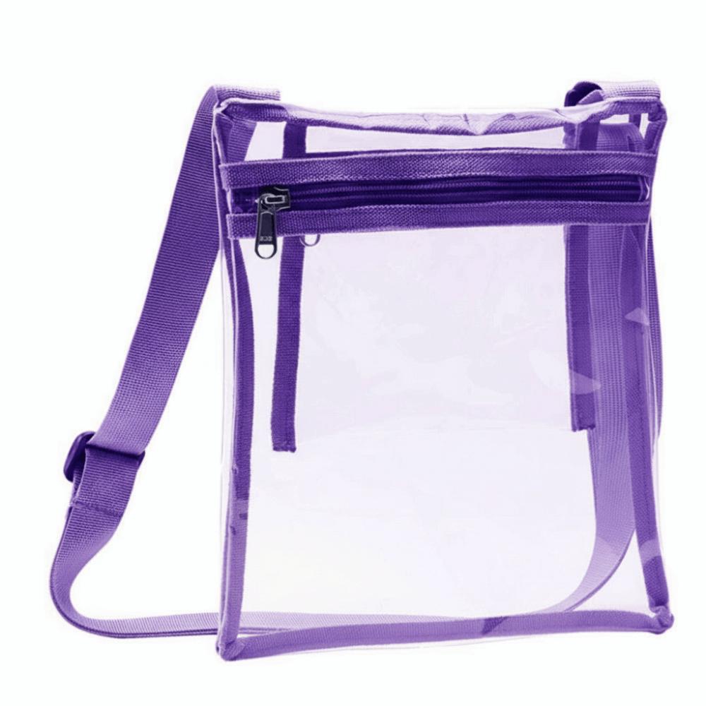 Durable Transparent Crossbody Bag Waterproof Single Shoulder Bag Beach фиолетовый 769₽