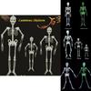 Halloween Scary Prop Luminous Hanging Human Skeleton Outdoor Party Decoration