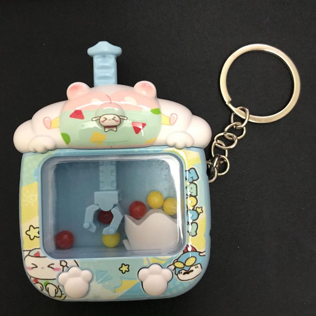 Kawaii Cartoon Babys Panda Mini Terrier Color Ball Claw Machine Toys Keychain Schoolbag Decoration For Kids Stress Reliever Toys
