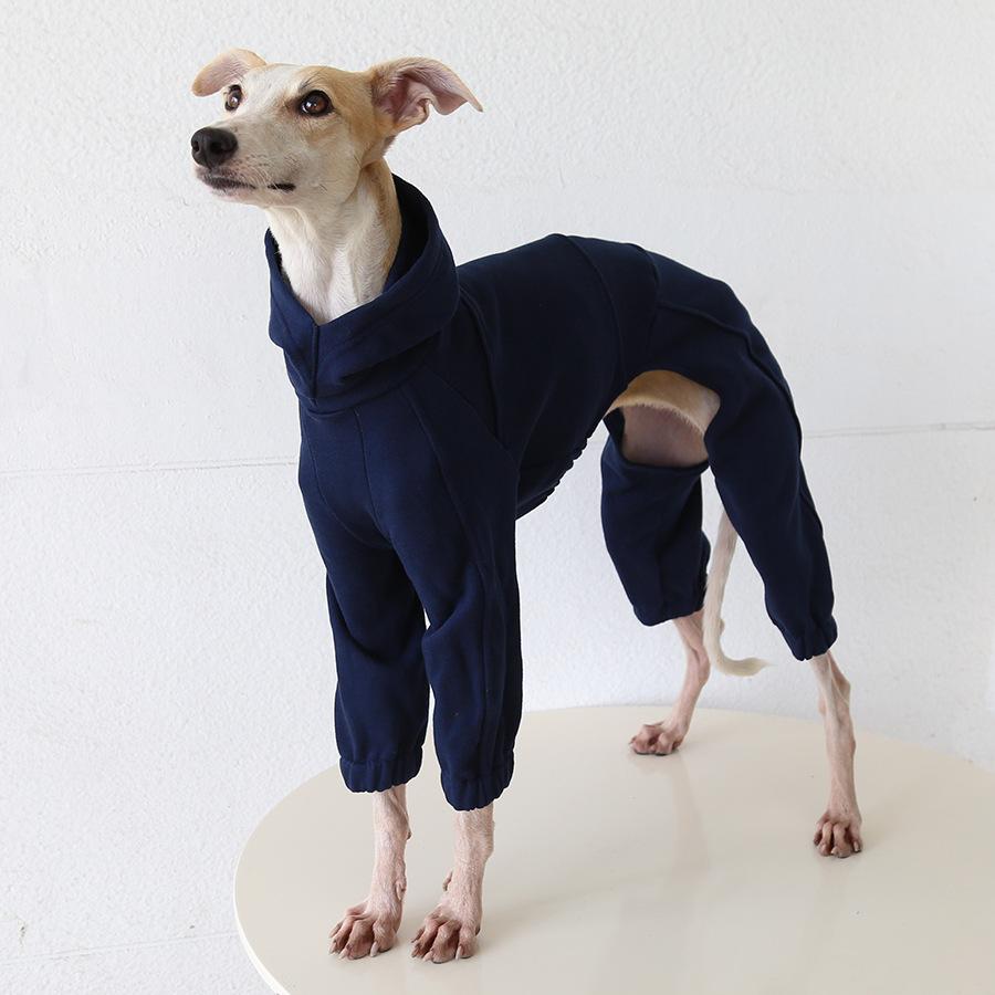 Petstyle Dog Jumpsuit High Collar Four-Legs Sweatshirt Italian Greyhound Whippet Clothes Athletic Tracksuit Soft Pajamas