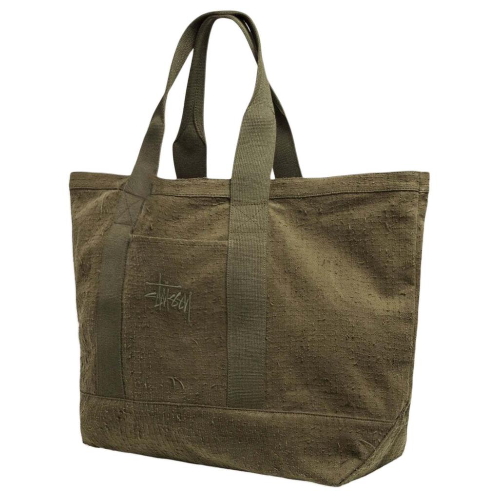 New Stussy Cotton Canvas Tote Bag, Shopping Bag, Handbag, Shoulder Bag Unisex Olive 134266-OLIV