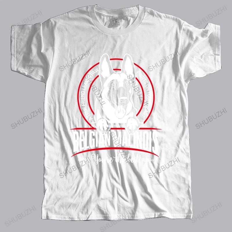 Man Crew Neck Brand Short Sleeve Tshirt BELGIAN MALINOIS Unisex High Quality Tshirt Teenagers Cool Tops Bigger Size