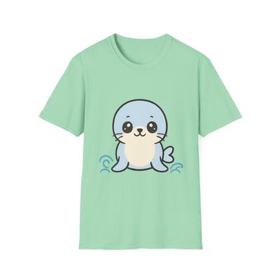 Unisex Softstyle Niedliches Babyrobben T-Shirt | Ozean | Kawaii Tier
