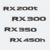 3D glänzend schwarze Buchstaben RX200t RX270 RX300 RX350 RX450h RX450hL HYBRID Emblem für LEXUS Auto Fender Trunk Rear Logo Aufkleber