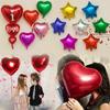 Colour Solid 18" Foil Balloons Heart Star Round Shape For Wedding Birthday Party