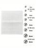 16pcs Mixed Ball & Cone Shape Fake Body Piercing Stickers, Stainless Steel No Need Drilling Nose Ring, Lip Stud