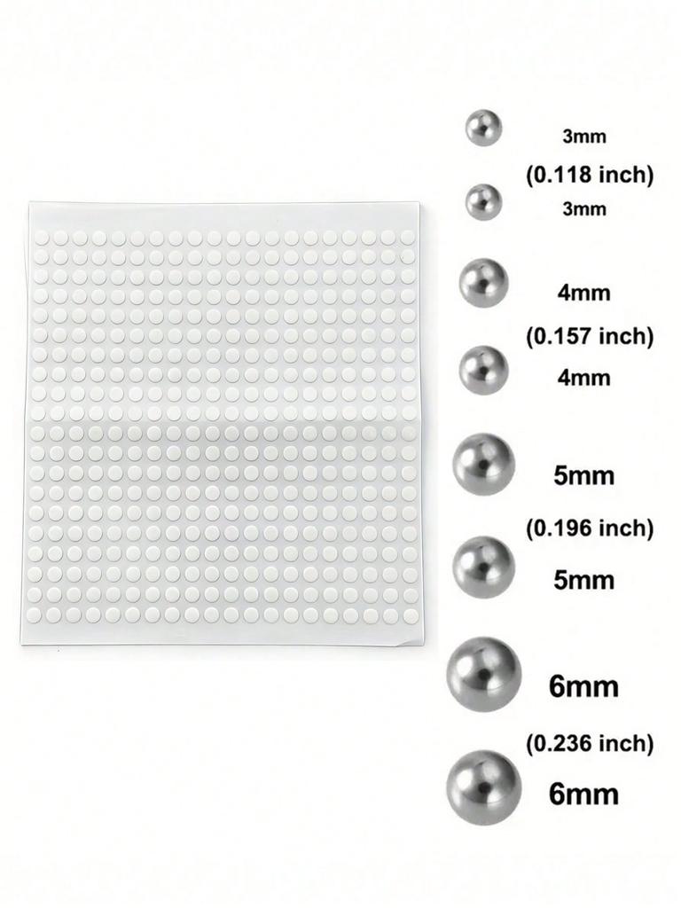 16pcs Mixed Ball & Cone Shape Fake Body Piercing Stickers, Stainless Steel No Need Drilling Nose Ring, Lip Stud