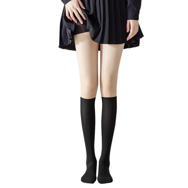 Dámské ultratenké černé hedvábné punčochy proti háčkům – letní punčochy nad kolena