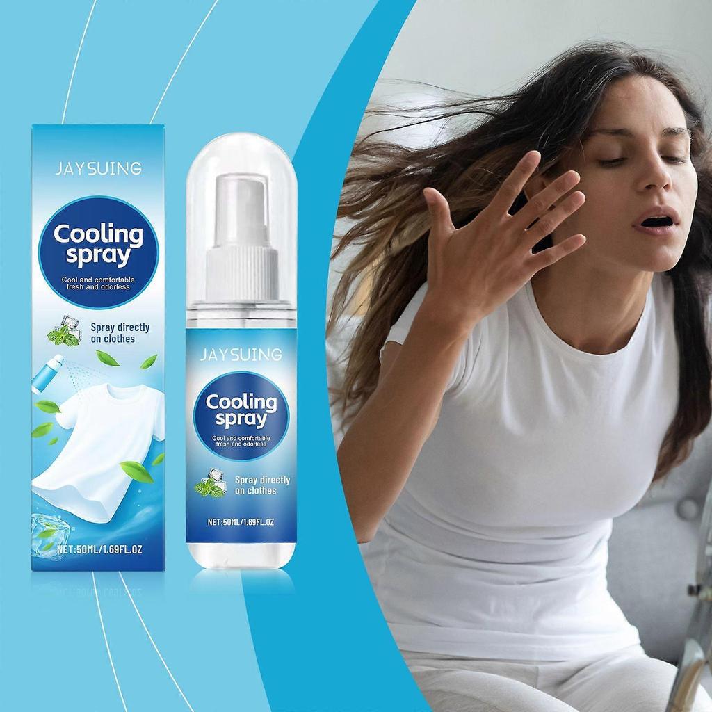 Jaysuing Cooling Spray Summer Outdoor Clothing Refreshing Ice-Cold Non-Sticky Physical Cooling Spray