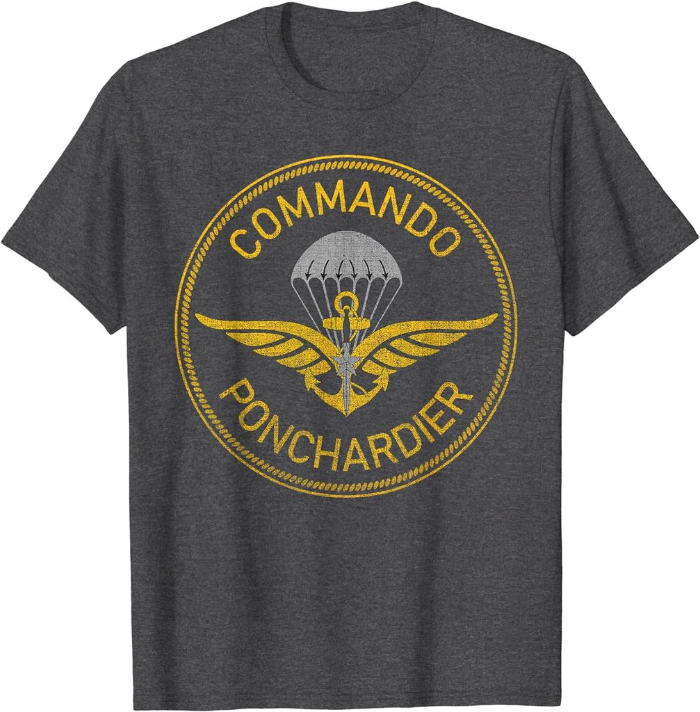 Ponchardier Commando French Special Forces Men TShirt Short Sleeve Casual Cotton ONeck Summer T Shirt