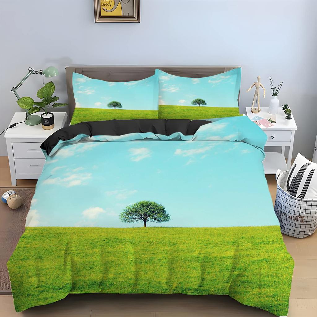 Prairie Duvet Cover Set for Teens Queen Size Quilt Covers Lightweight Down B Room Decor 2 Pillowcases 1 Duvet Cover No Comforter