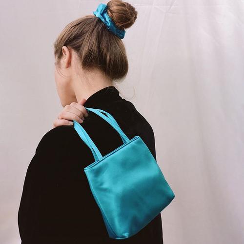 Women Bag Silk-like 2025 New Spring Summer Korean Simple Solid Purses and Handbags Girls Bags