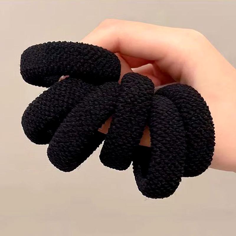 High Elastic Korean Style Hair Ties with Round Beads - Durable, Thickened Rubber Band Hair Accessories for Women