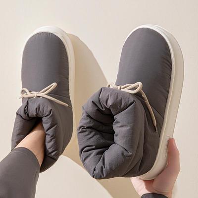 Zapatillas de Algodón Impermeables de Caña Alta para Hombre y Mujer: Zapatos de Invierno Cálidos, de Suela Gruesa, para Interior