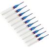 10pcs Tungsten Nose End Mill Blue Coated Spiral Router Bits Milling Machine Cutter Drill Bit CNC Rotary Burrs Set Tool(0.8mm)