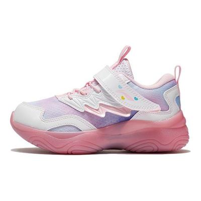 Li Ning Bequeme Low-Top Sportschuhe mit Rutschfestigkeit und Stoßdämpfung Kinder Sneaker Pink YKNS012-2