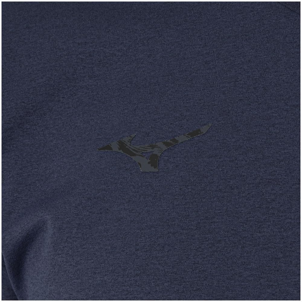 Mizuno Training Wear Soft Dry Long Sleeve Sweat Absorbent Quick Drying 32MAB029 Pageant Blue T-Shirt UPF50+ Men's